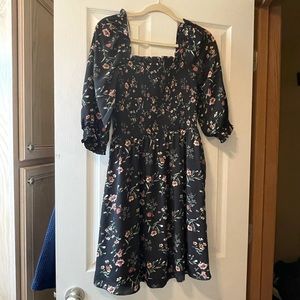 Black and Floral Dress